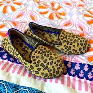 Rothy’s size 11 girls Desert Cat (cheetah print) loafers. NWOT